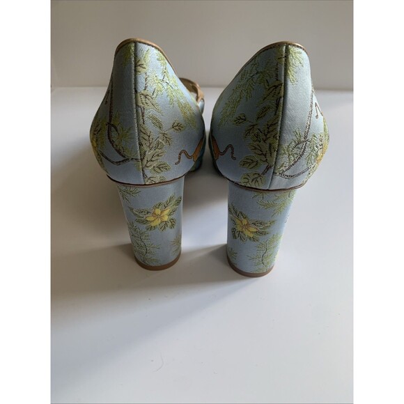 Sarah Flint X Gracie Perfect Mary Jane Platform 85 Pump Jacquard Tropics 39(8.5) - Picture 8 of 16